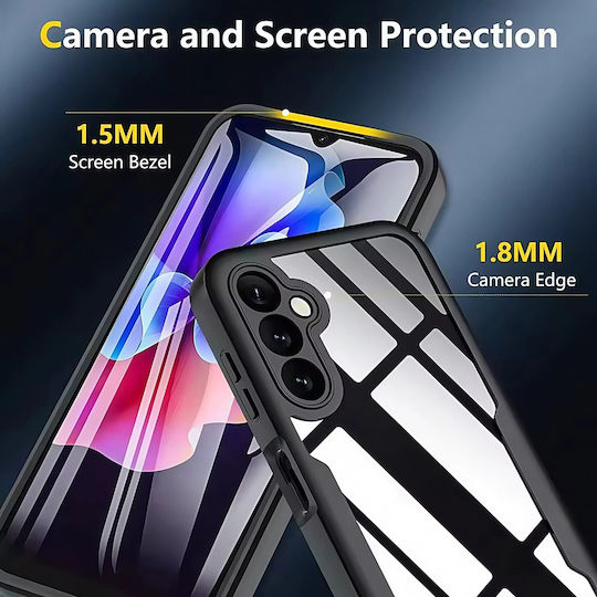 Techsuit ColorVerse 360 Vollschutz Silikon Schwarz Handyhülle für Xiaomi 15T Pro