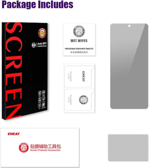 Enkay Privacy Full Face Tempered Glass Μαύρο (Oppo Reno14 F 5G, ENKAY)