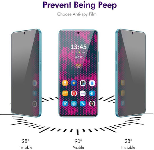 Enkay Privacy Full Face Tempered Glass Μαύρο (Oppo Reno14 F 5G, ENKAY)