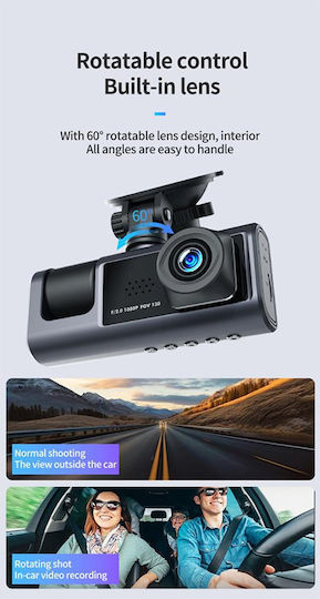 XO XJ07 Set Autokamera DVR 1080P mit Bildschirm mit Saugnapf & Rückfahrkamera