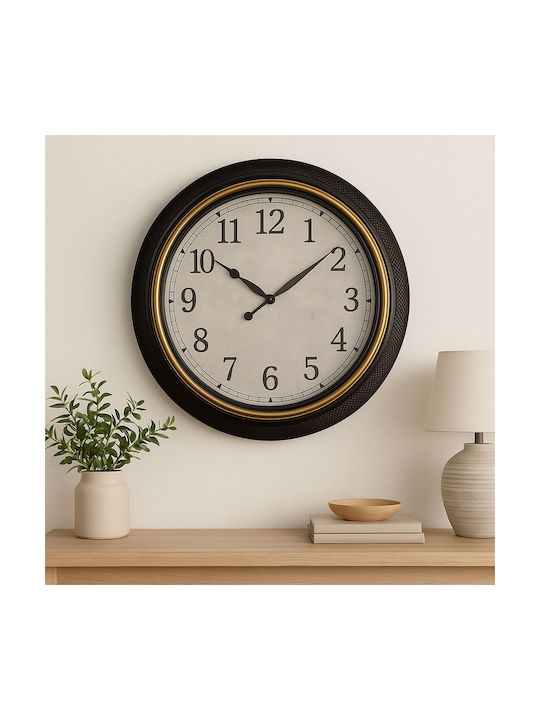 Ankor Silent Wall Clock Plastic Brown Ø63.5cm