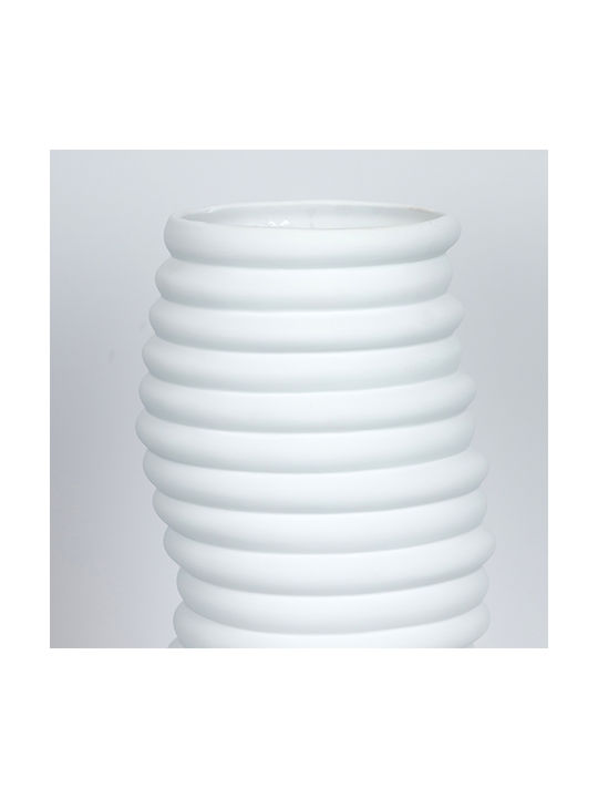 Decorative Vase White 17.6x14.3x38cm