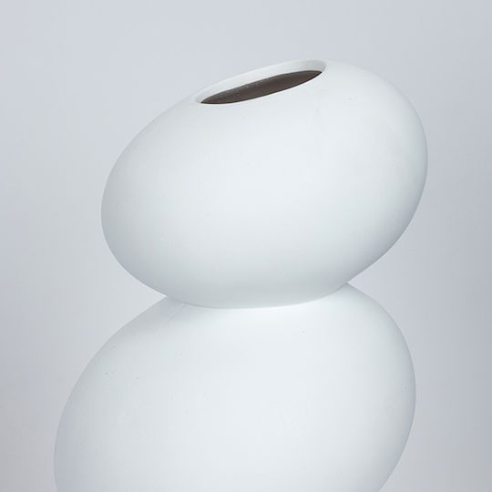 Βάζο Κεραμικό Λευκό Φ21xΥ32.2cm