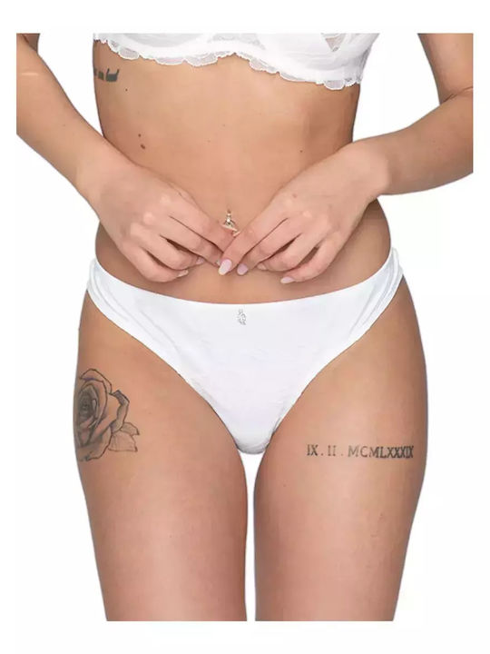 Melody Women's String with Lace Ivory