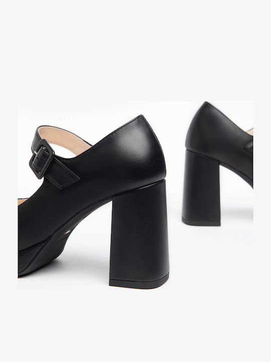 Leather Black Heels