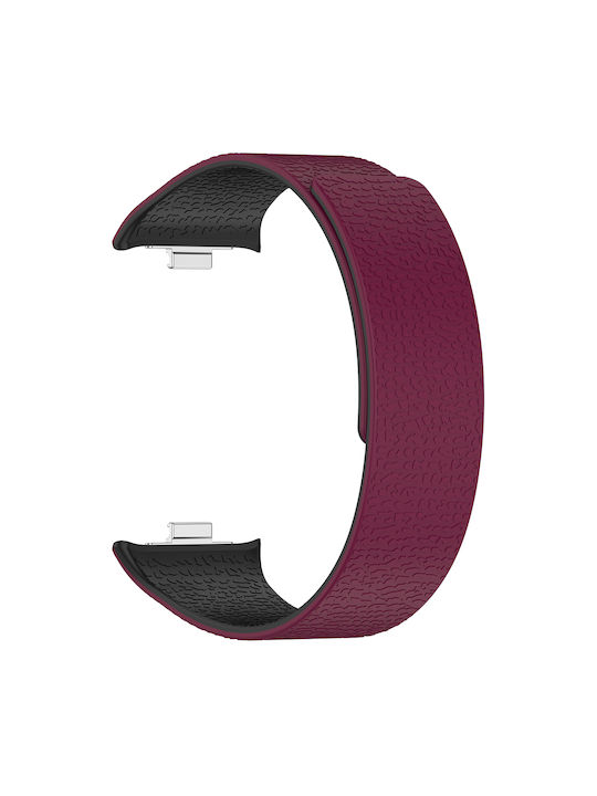 Techsuit W016 Tragbares Band Aus Silikone Burgundisch Für Xiaomi Smart Band 9 Pro / 8 Pro / Redmi Watch 4 / Watch 5 / Watch 6