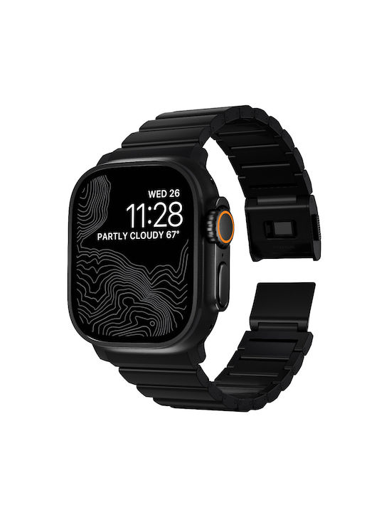 Nomad Titanium V2 Grade 5 Metal Bracelet Band Apple Watch Series 42mm-44mm-45mm-49mm Ultra 1/2 Black Hardware Nm014834858
