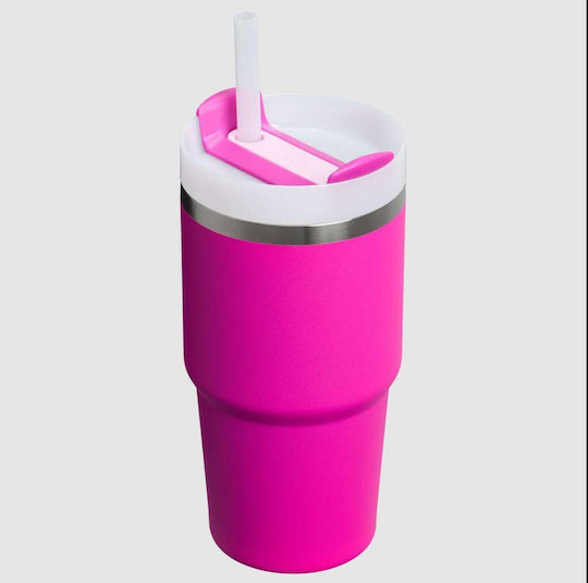Stanley Quencher H2.0 FlowState Ποτήρι Θερμός Ανοξείδωτο / Πλαστικό BPA Free 600ml Violet Blossom με Καλαμάκι 10-10826-362