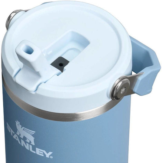 Stanley Iceflow Flip Straw Tumbler Ποτήρι Θερμός Πλαστικό BPA Free 890ml Iced Indigo με Καλαμάκι