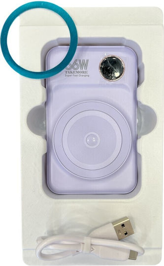 Takemore R29 Power Bank 20000mAh 66W with USB-A Port and USB-C Port White
