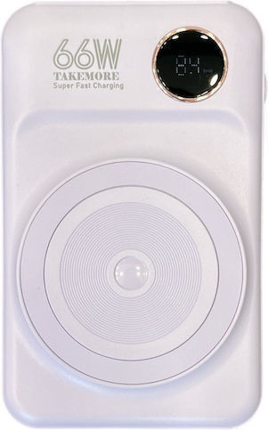 Takemore R29 Power Bank 20000mAh 66W with USB-A Port and USB-C Port White