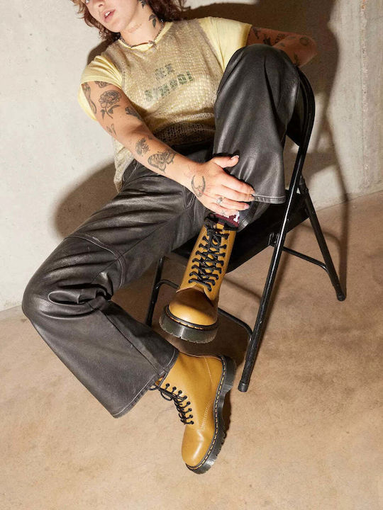 1460 Leather Orange Men's Boots
