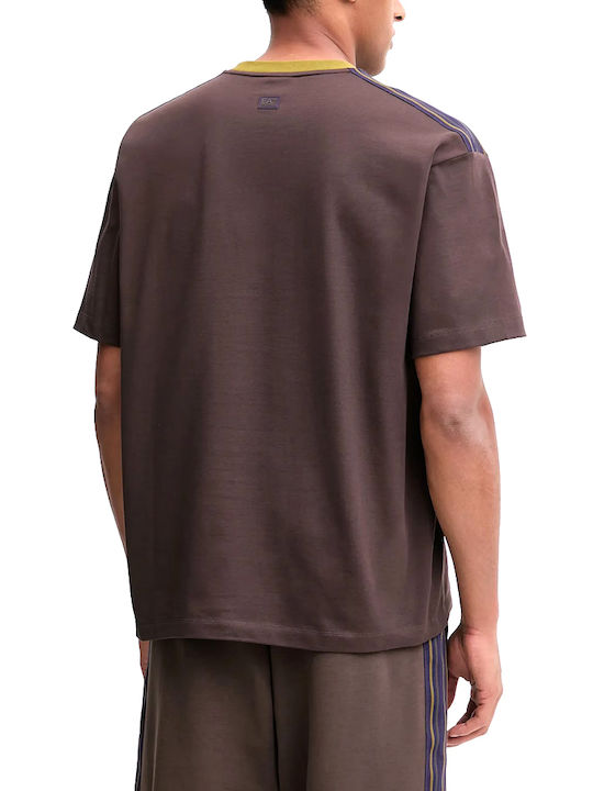 Emporio Armani T-Shirt Καφέ, Μωβ, Πράσινο