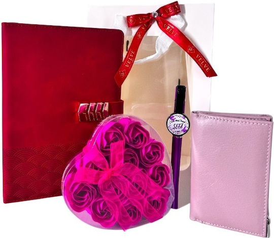 Timeless Notes Package Boss Burgundy Planner Lilac Wallet "best Boss" Pen Soap Rose Box In A Windowed Bag