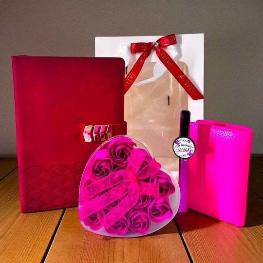Pachet Timeless Notes A Colegă Planner Vișiniu Portofel Fucsia Pix "Cel Mai Bun Coleg" Săpun Cutie Trandafir Într-o Pungă cu Fereastră