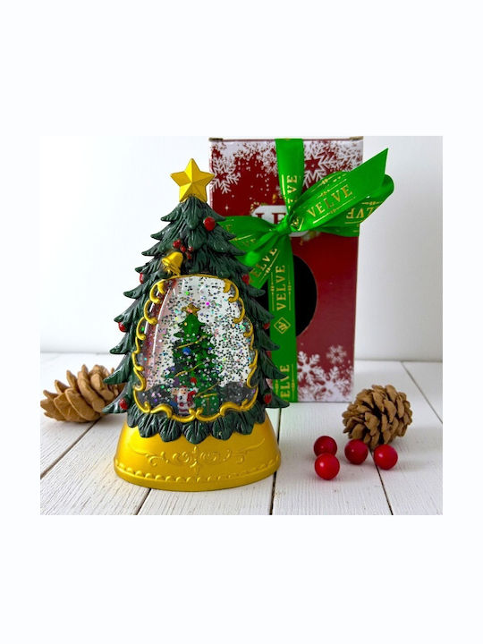 Christmas Snowball Illuminated with Trees 9x15cm