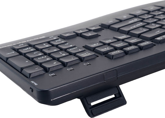 Powertech PT-1490 Безжично Комплект клавиатура и мишка Гръцка Черен