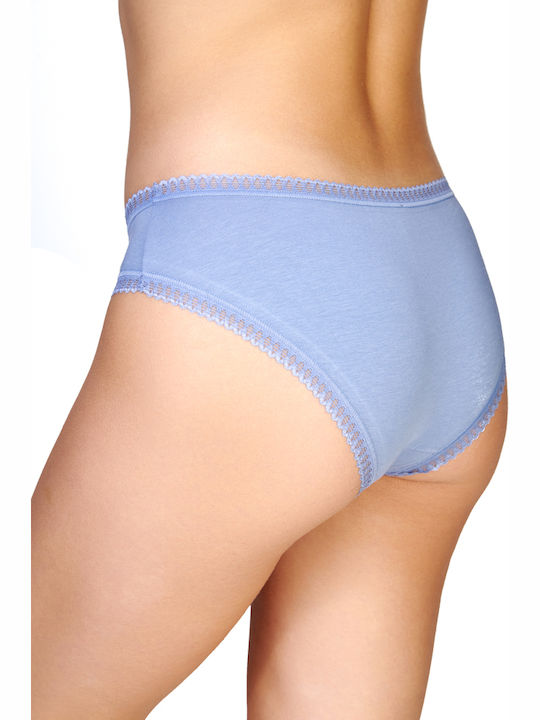 Βαμβακερά Femei Slip 3Pack Blue