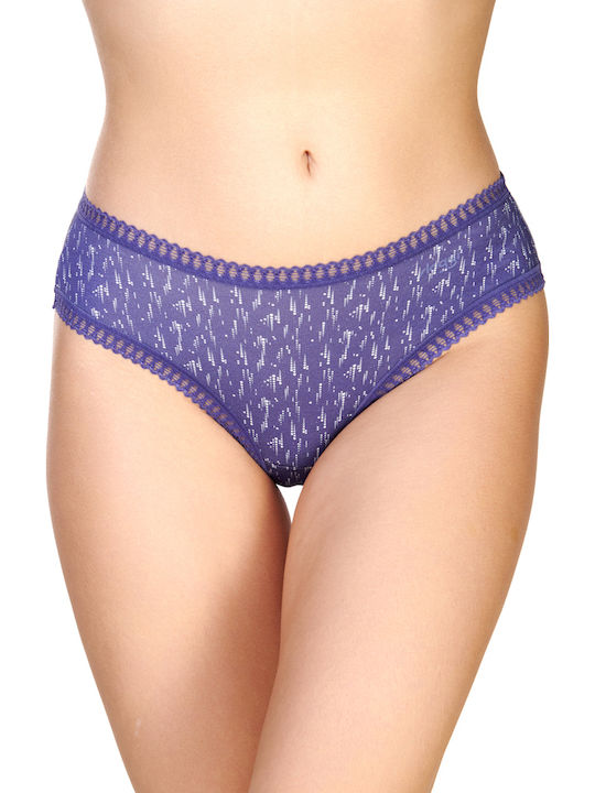 Βαμβακερά Femei Slip 3Pack Blue