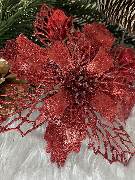 Weihnachtsdekoration Metallisch Blume Länge 16cm. 10Stück