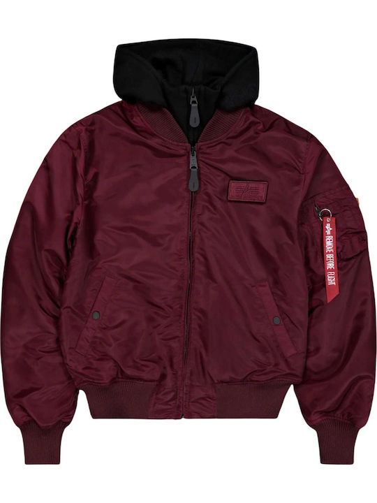 Μπουφάν Bomber Burgundy