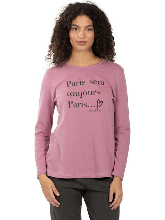 Nina Club Winter Women's Pyjama Set Pink