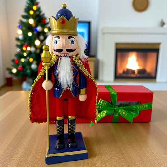 Velve Weihnachts-Nussknacker Rot aus Hölzernes