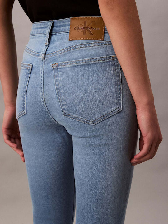 Damenjeans Mittelhohe Taille in Enger Passform Light Jeans