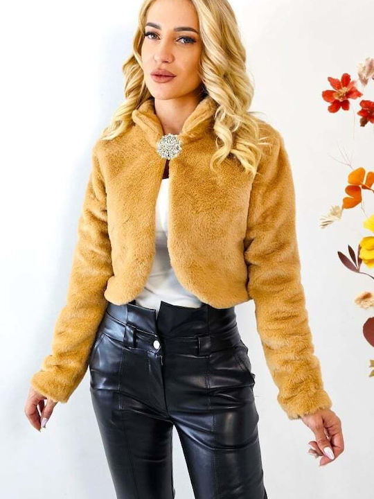 Frauen Pelz Beige