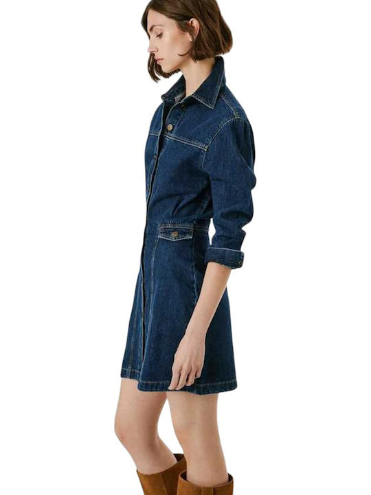 Mini Shirt Dress Denim Blue Dress