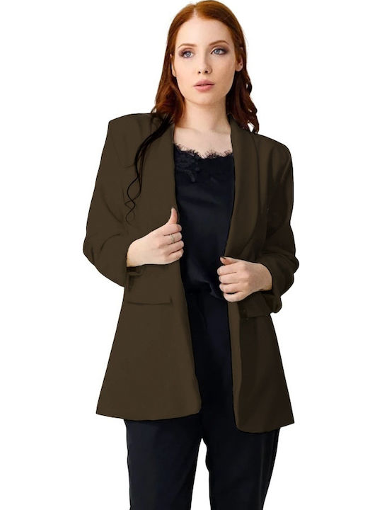 Lang Damen Blazer Brown