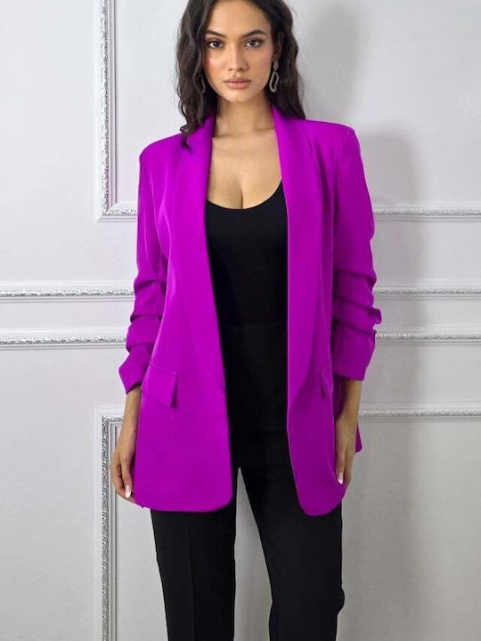 Μακρύ Γυναικείο Σακάκι Violet