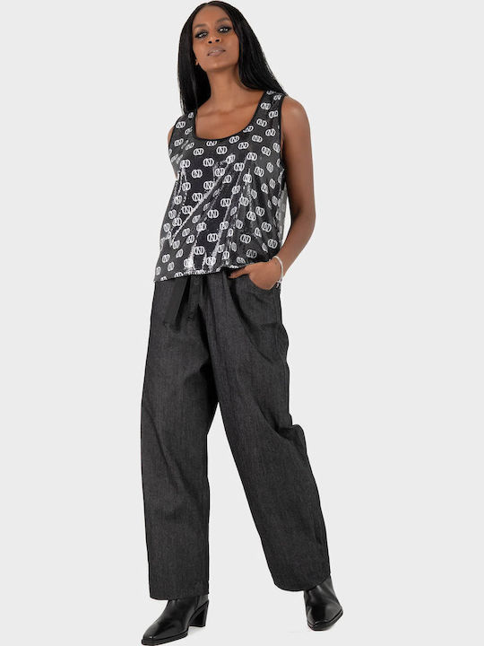 Women's Fabric Trousers Black