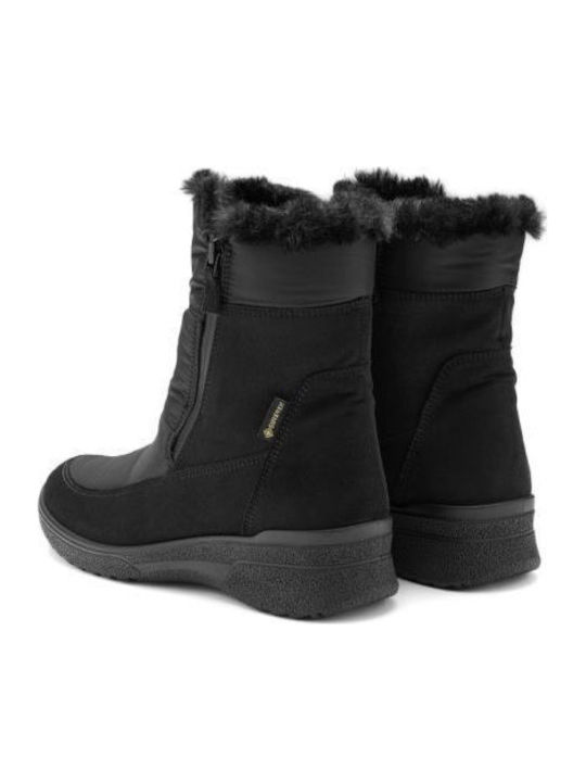Leather Women's Ankle Boots Black