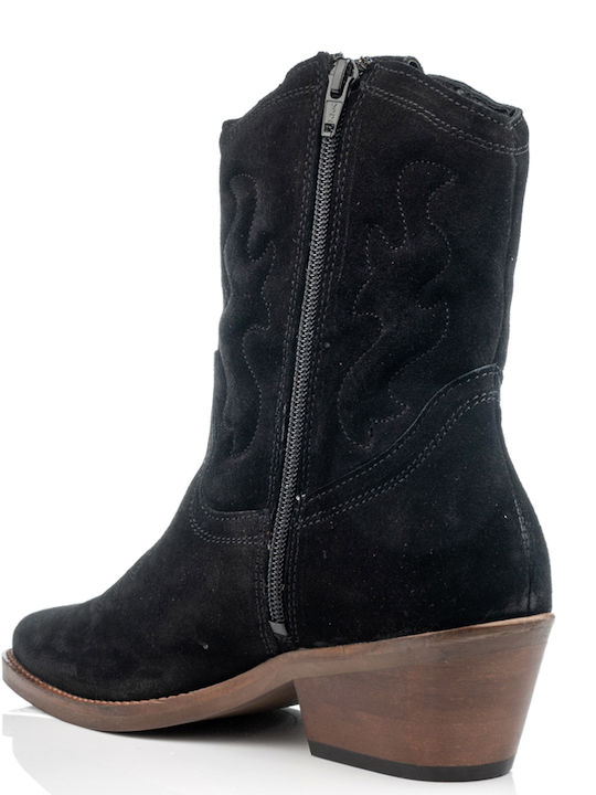 Leather Women's Cowboy Boots Black