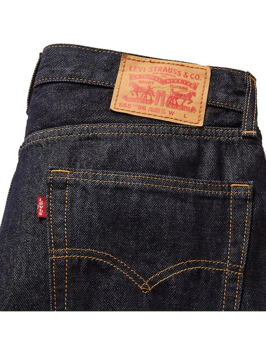 555 Herren Jeanshose Relaxed Gerade Passform Gut Aus Neu Rinse