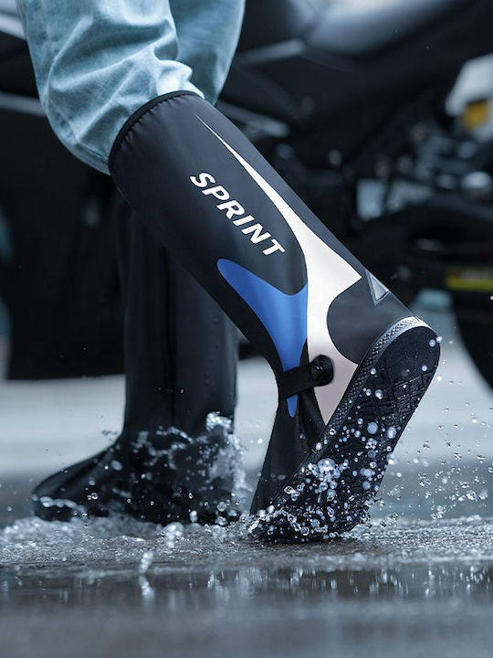 Kewig Sprint Waterproof Motorcycle Shoe Gaiters Blue Black