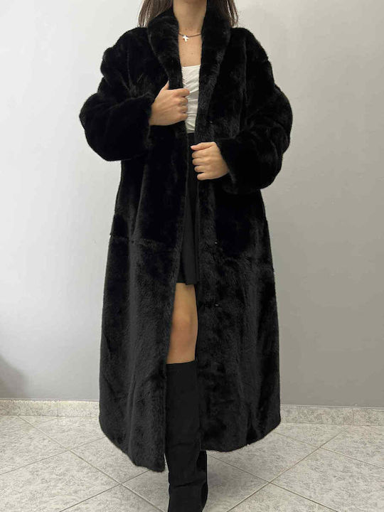 Women's Long Fur Black
