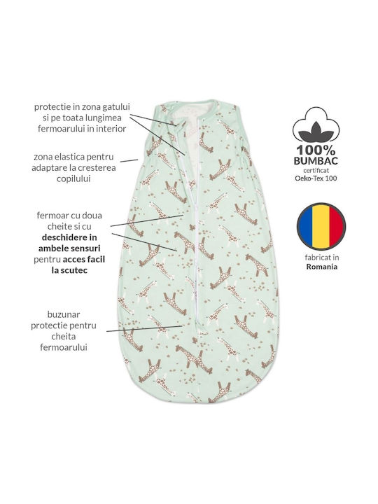 Kidizi Vara Sac de dormit 0.5 tog Giraffe Safari