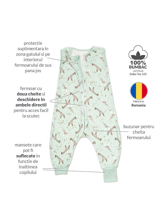 Kidizi Vara Sac de dormit 0.5 tog Verde
