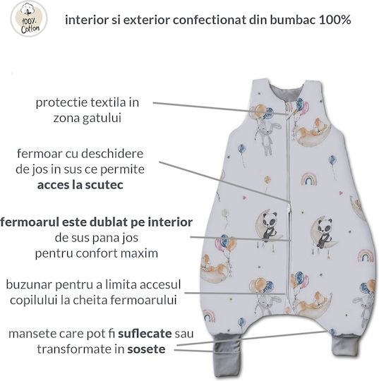 Kidizi Sommer Schlafsack 0.5 Tog Weiß