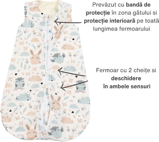 Kidizi De primăvară Sac de dormit 1 tog Forest Friends