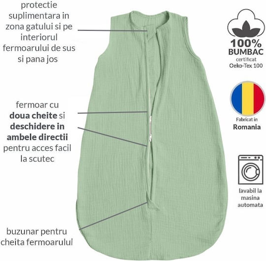 Kidizi Sommer Schlafsack 0.3 Tog Mint