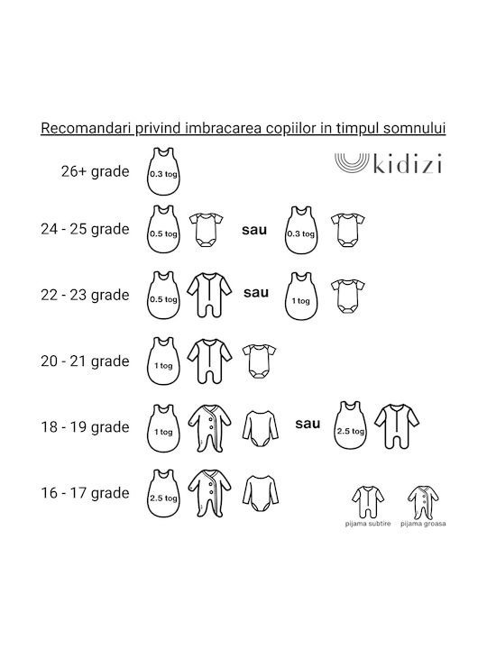 Kidizi Vara Sac de dormit 0.3 tog Multicolor