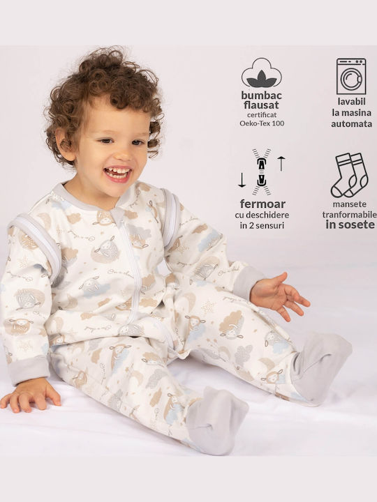 Kidizi De primăvară Sac de dormit 1 tog Pastel cu mâneci detașabile