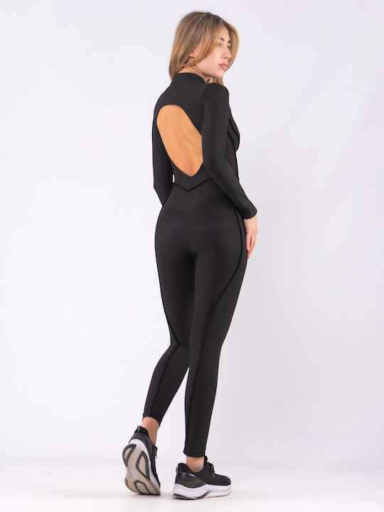 Women's Long-sleeved One-piece Suit Black