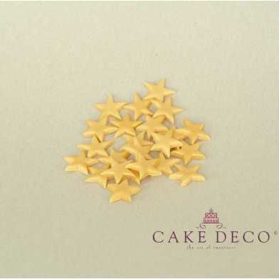 Ядливи Златисти Големи Звездички 3см 100бр Cake Deco