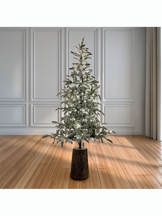 Christmas Tree Princess Pine Snowy 210cm with 424 Branches and with LED Lighting