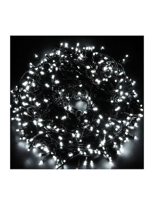 200 Lights LED 20m. Cold White Battery in String 1pcs