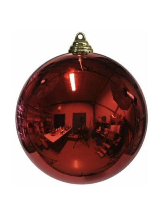 Hängendes Kugel Ornament Ornament Kunststoff Rot 20cm